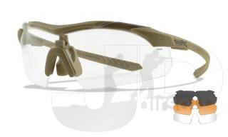 Wiley X VAPOR COMM 2.5  Grey/Clear/Rust / Tan Frame