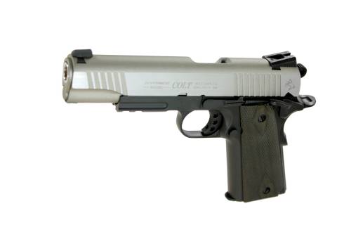 Cybergun Colt 1911 Rail Gun Dual Tone Silver