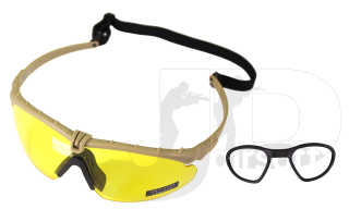 Nuprol Battle Pro's (Yellow Lense) /w inserts / Tan