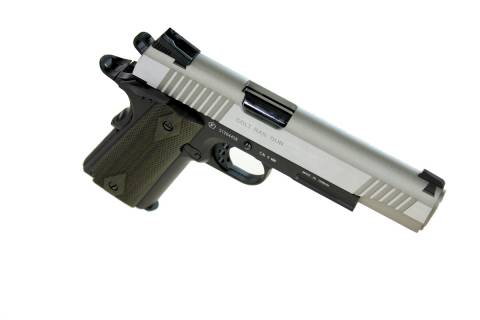 Cybergun Colt 1911 Rail Gun Dual Tone Silver