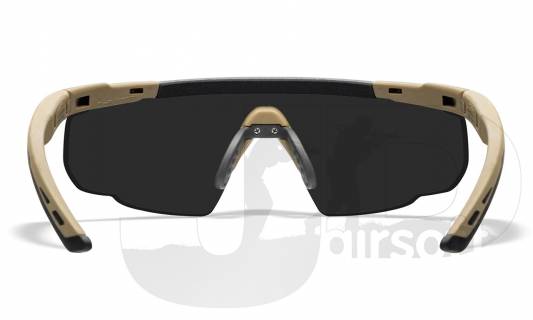 Wiley X Saber Advance Glasses - Tan Frame /Grey/Clear/Rust