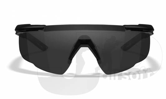 Wiley X Saber Advance Glasses Black Frame /Grey/Clear